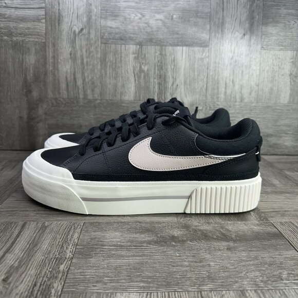 Nike Court Legacy Women's size 10.5 Black Platform Shoes DM7590-002 - Picture 5 of 8